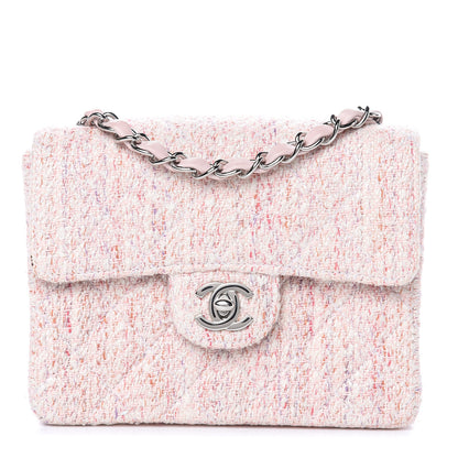 Chanel Tweed Square Mini Flap Pink 1 of 11
