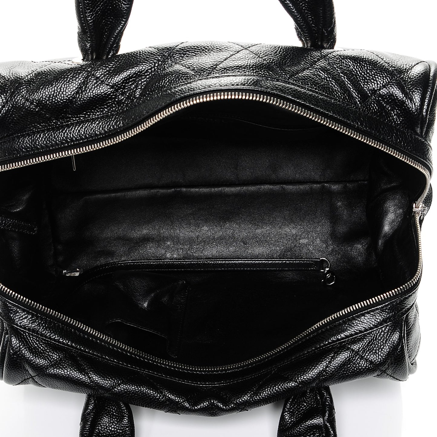 Caviar Quilted CC Timeless Bowler Black