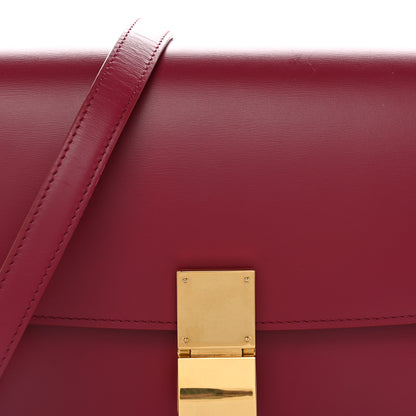Celine Box Calfskin Medium Classic Box Flap Bag Raspberry 8 of 10