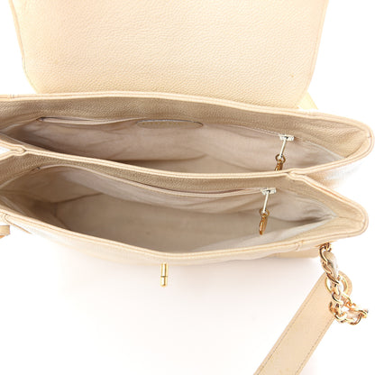Chanel Caviar Flap Shoulder Bag Light Beige 4 of 9