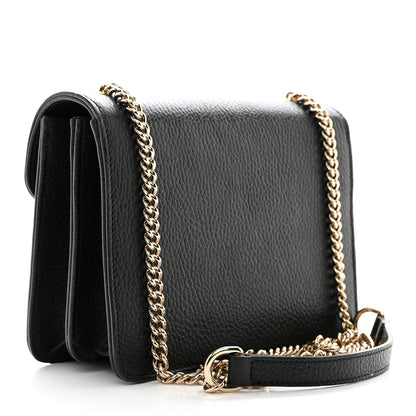 Gucci Dollar Calfskin Small Interlocking G Shoulder Bag Black 3 of 11