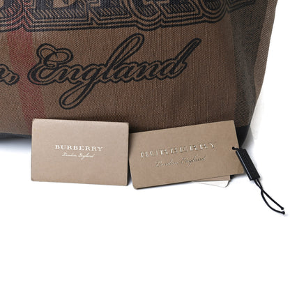 Burberry Coated Canvas Mega Check Medium Doodle Tote Black 16 of 16