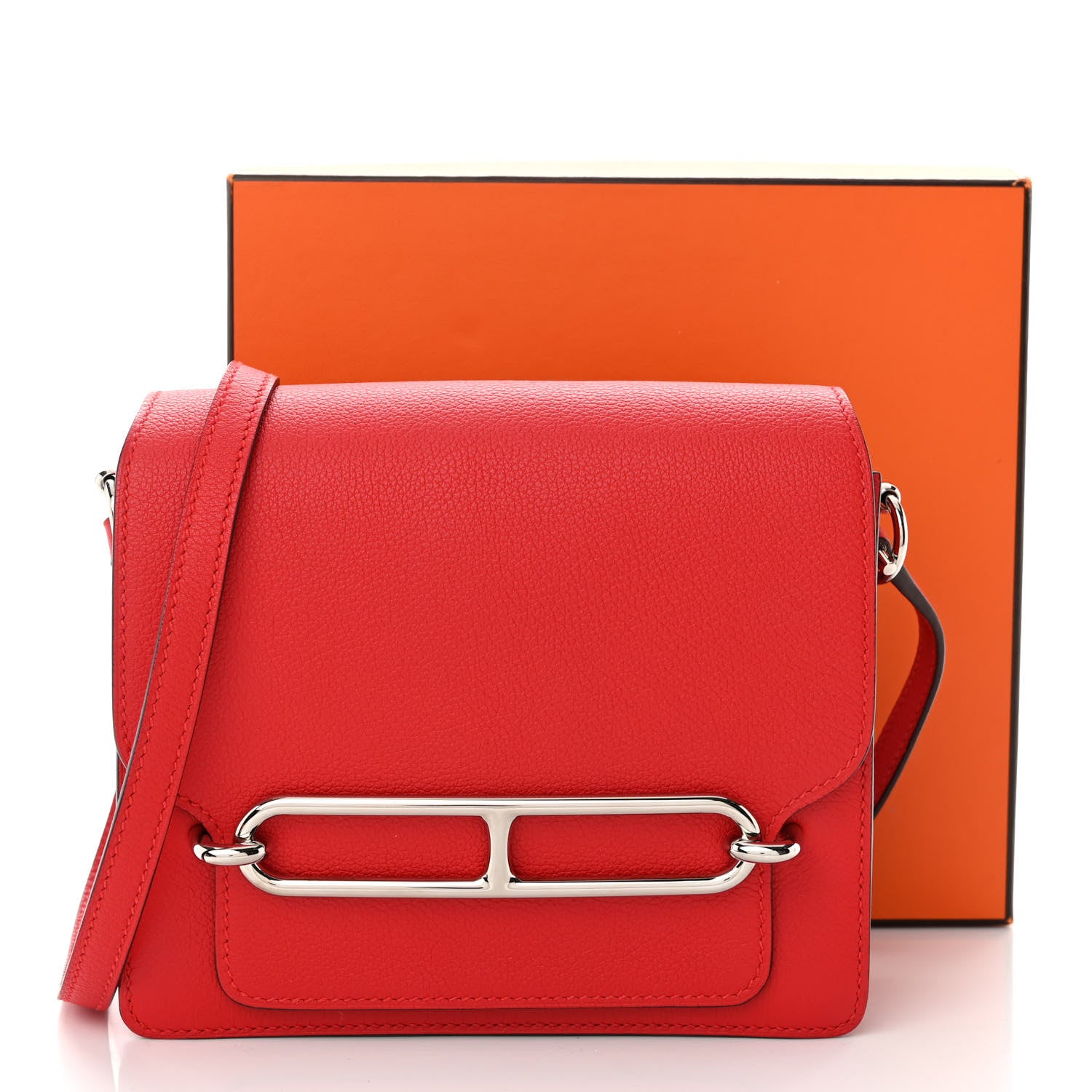 Hermes Evercolor Mini Sac Roulis Rouge de Coeur 13 of 13