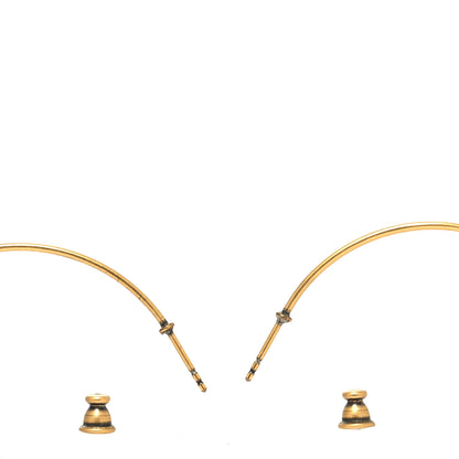 Christian Dior Metal J'Adior Hoop Earrings Aged Gold 3 of 4