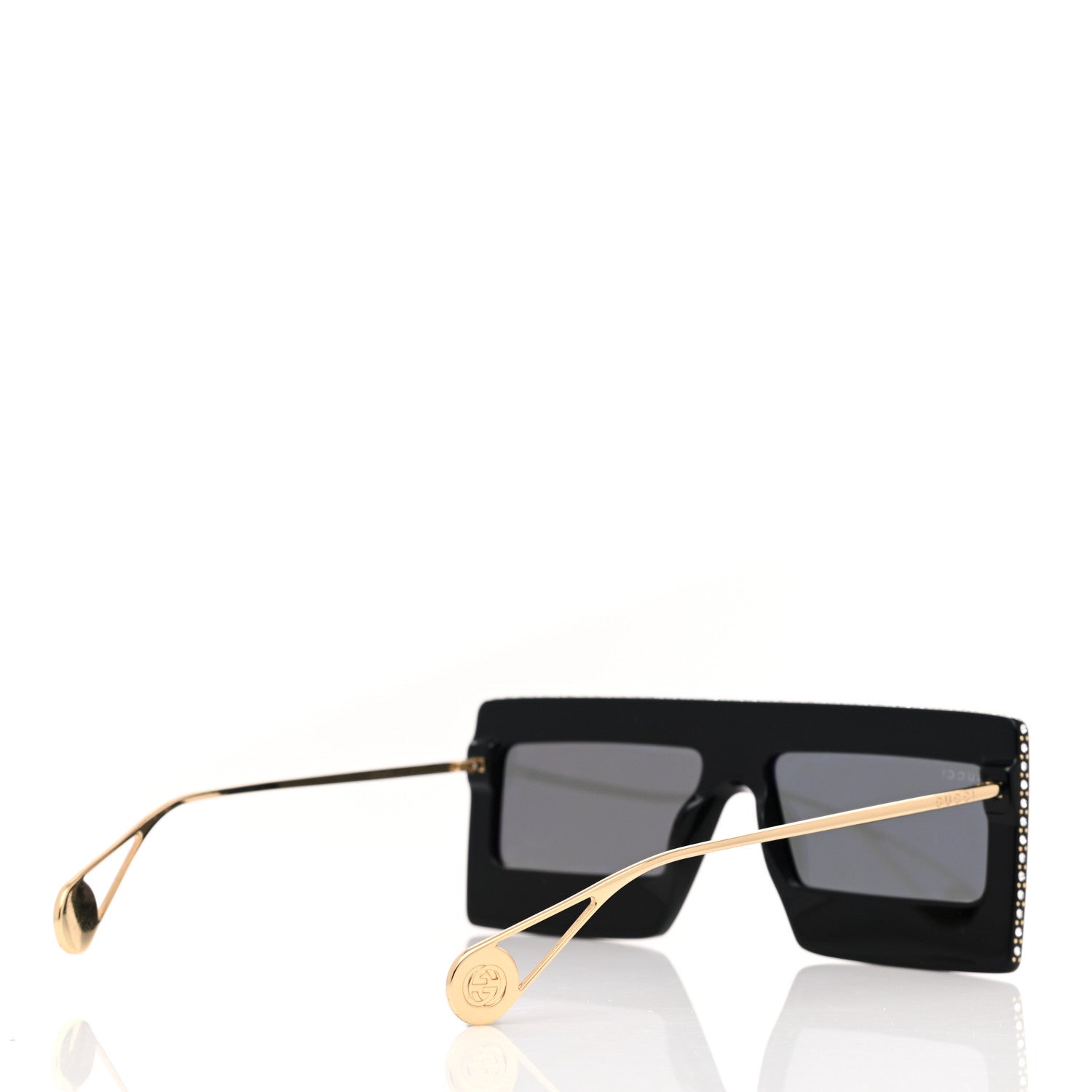 Gucci Acetate Crystal Mask-Frame Sunglasses GG0431S Black 4 of 7