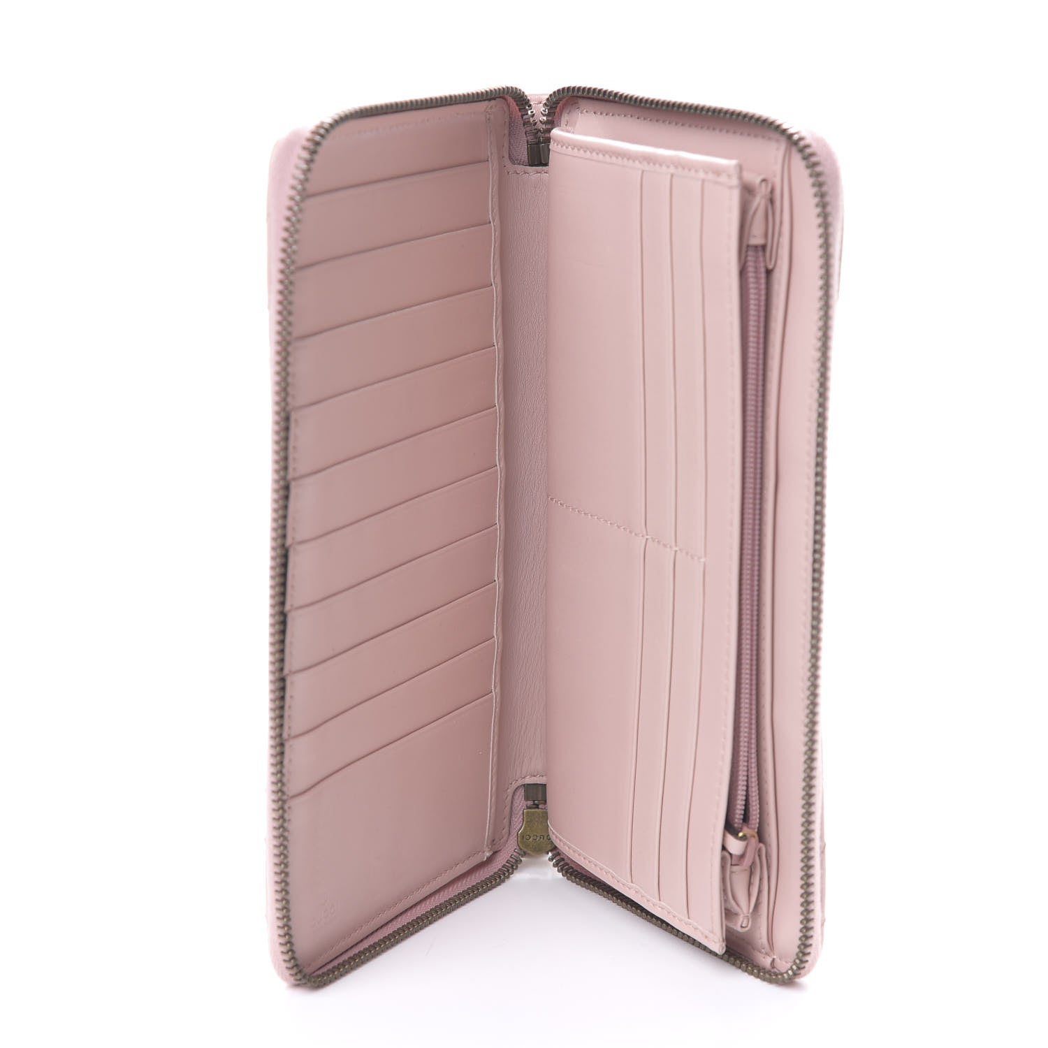 Gucci Calfskin Matelasse GG Marmont Zip Around Organizer Wallet Perfect Pink 4 of 7