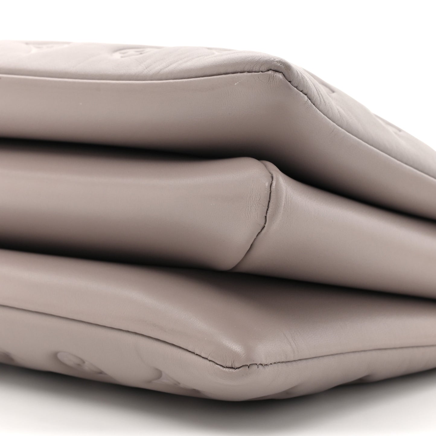 Lambskin Embossed Monogram Coussin PM Gris