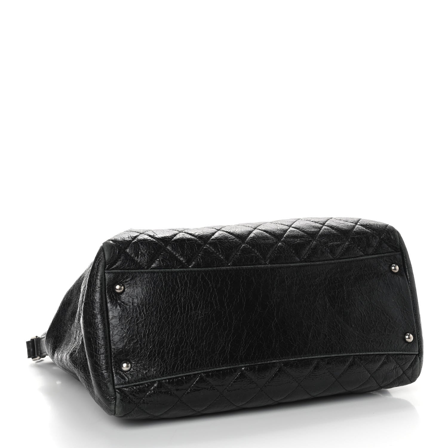 Chanel Glazed Calfskin Quilted Large Tote Black 3 of 8
