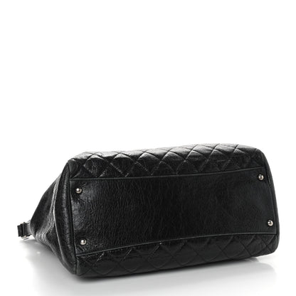 Chanel Glazed Calfskin Quilted Large Tote Black 3 of 8