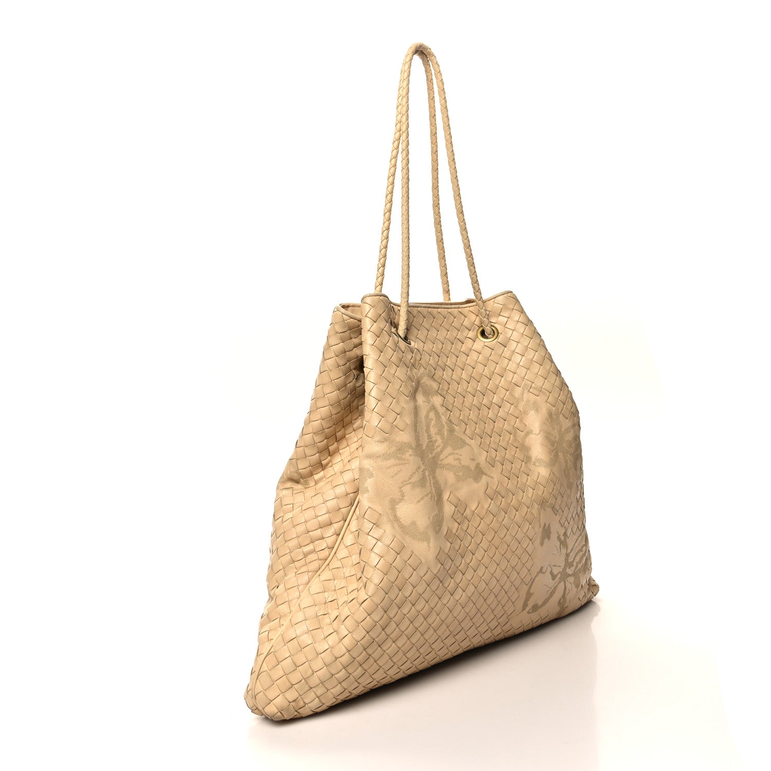 Bottega Veneta Nappa Intreciatto Butterfly Farfalle Tote Cream 3 of 11