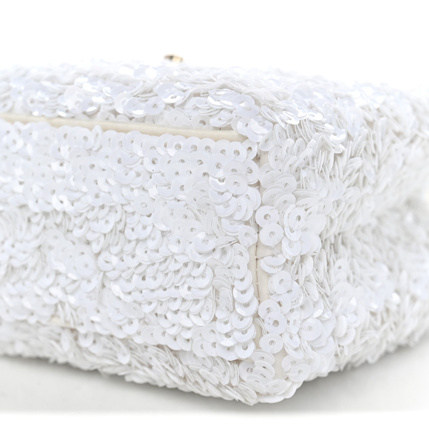 Chanel Sequin Nano Kelly Shopper White 10 of 11