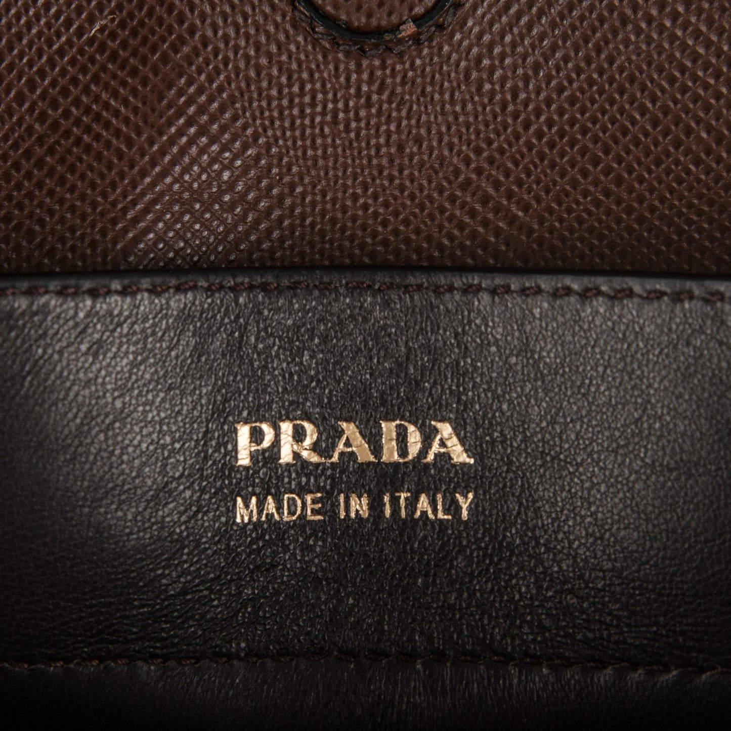 Saffiano Cuir Small Double Bag Cacao