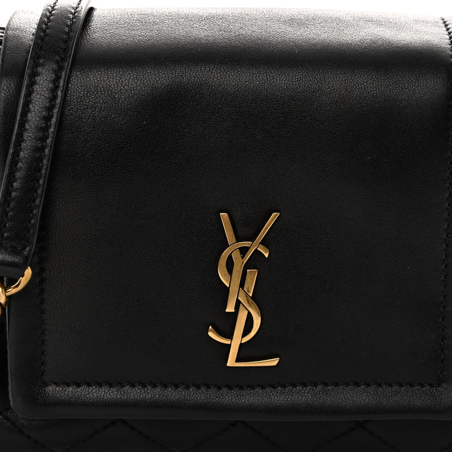 Saint Laurent Lambskin Quilted Monogram Mini Nolita Black 7 of 9