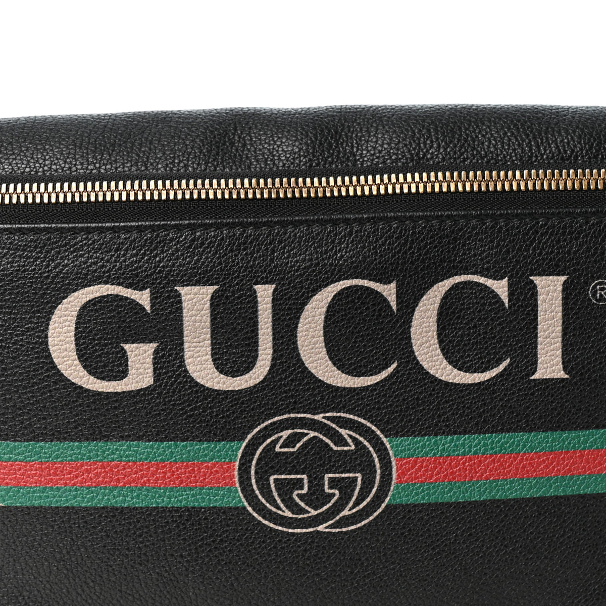 Gucci Grained Calfskin Logo Belt Bag Black 8 of 11