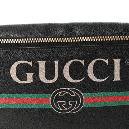 Gucci Grained Calfskin Logo Belt Bag Black 8 of 11