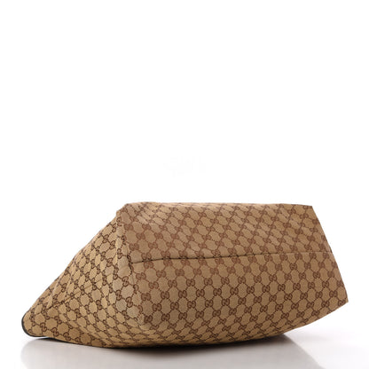Gucci Monogram Denim Large Tote Brown 4 of 11
