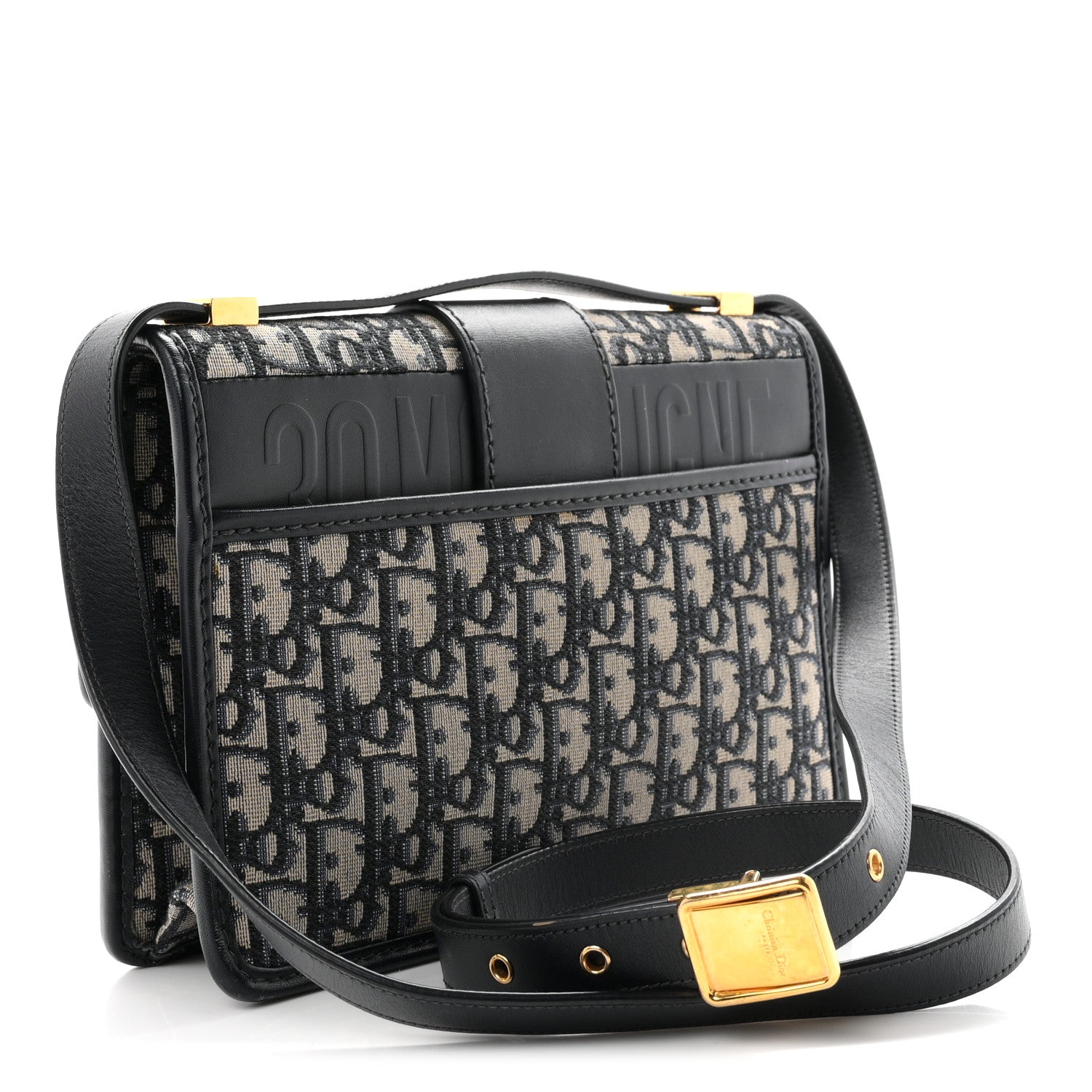 Christian Dior Oblique 30 Montaigne Flap Bag Blue 3 of 10