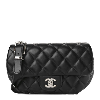 Chanel Calfskin Quilted CC Uniform Flap Belt Bag Black 1 of 9