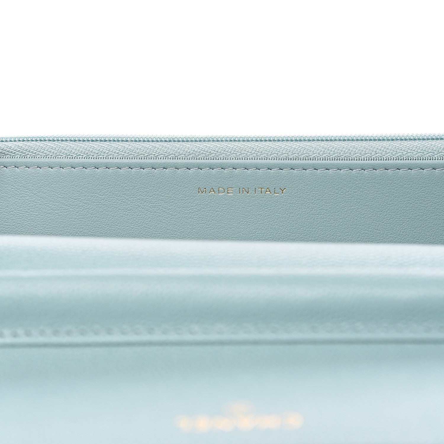 Chanel Caviar Quilted Wallet On Chain WOC Light Blue 6 of 9