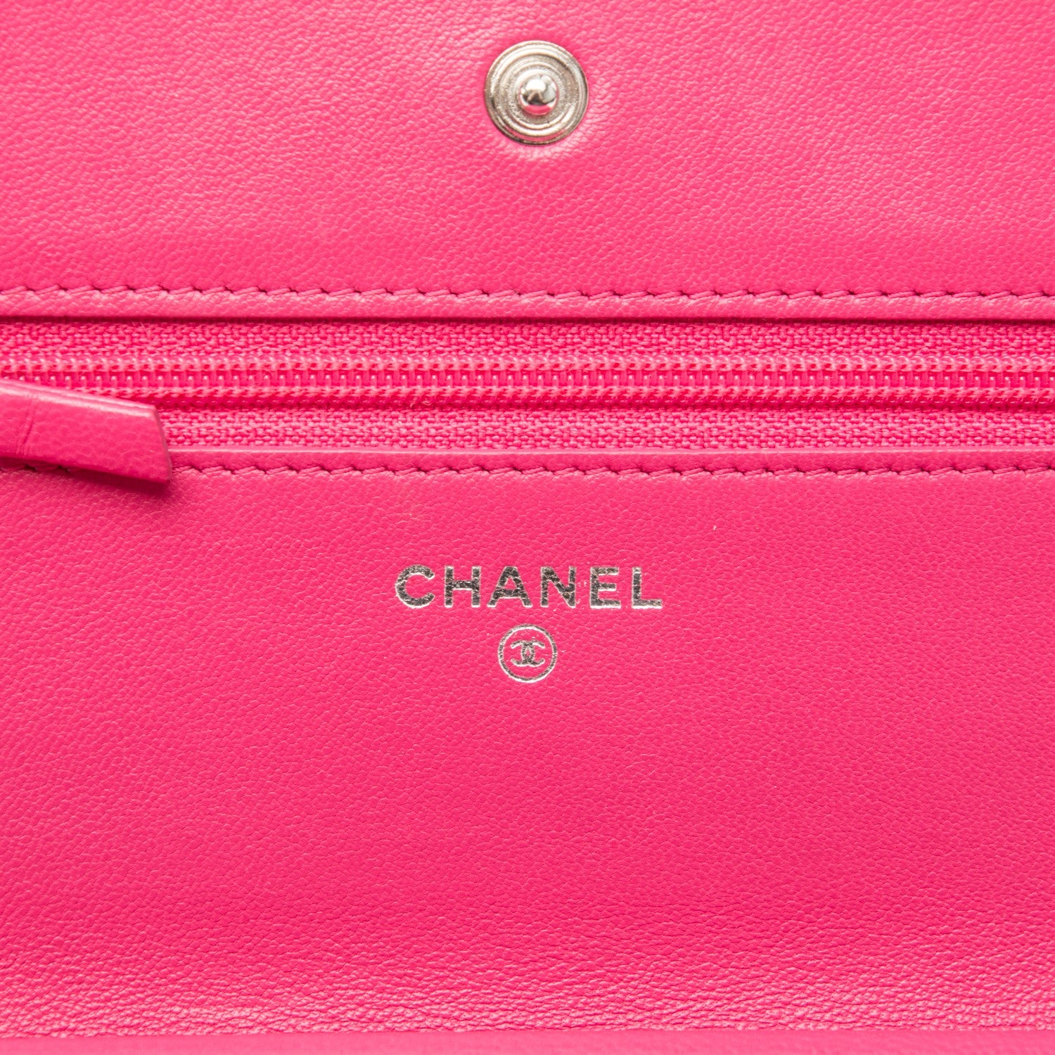 Chanel Lambskin Quilted Wallet On Chain WOC Pink 6 of 7