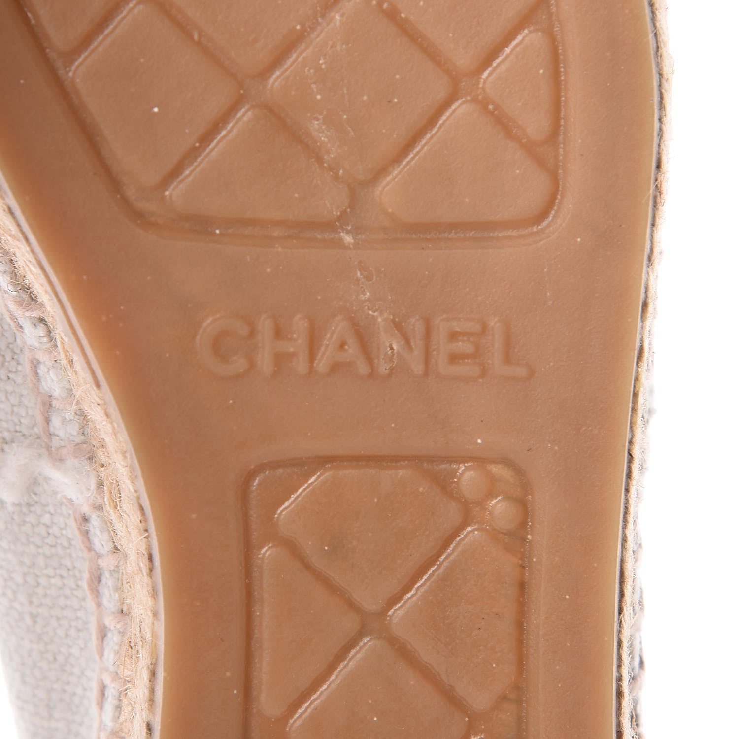 Chanel Linen CC Espadrilles 36 Beige Black 7 of 11