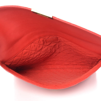 Chanel Caviar Quilted Large Golden Class Pouch Red 5 of 9