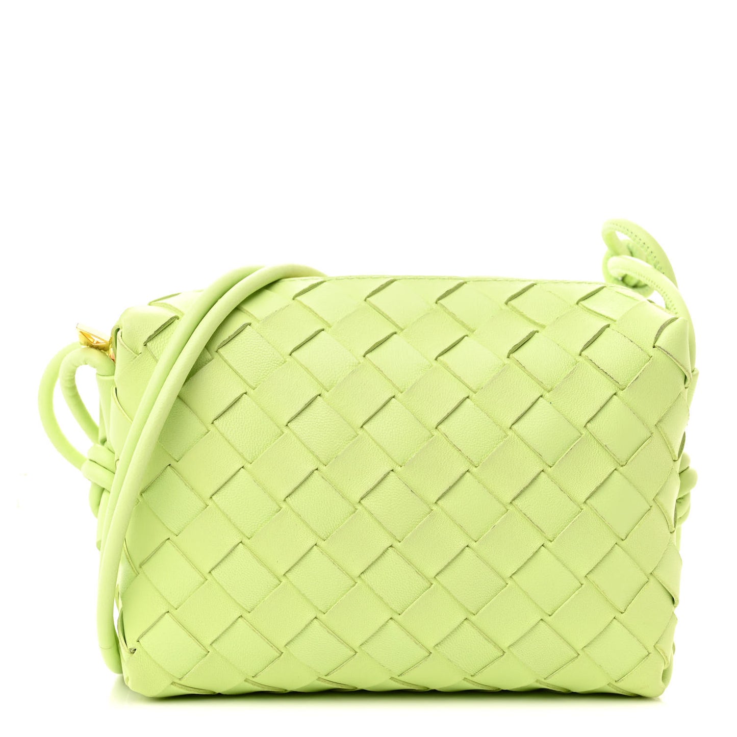 Nappa Intrecciato Mini Loop Camera Bag Fennel