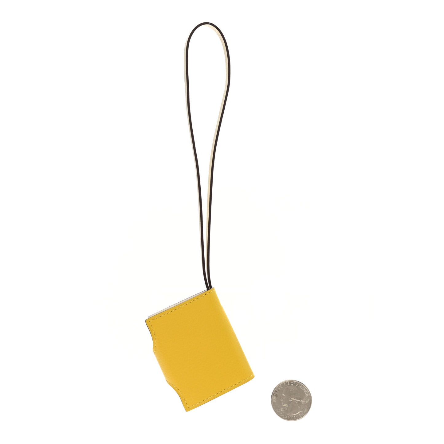 Evercolor Swift Verso Ulysse Nano Bag Charm Jaune de Naples Nata