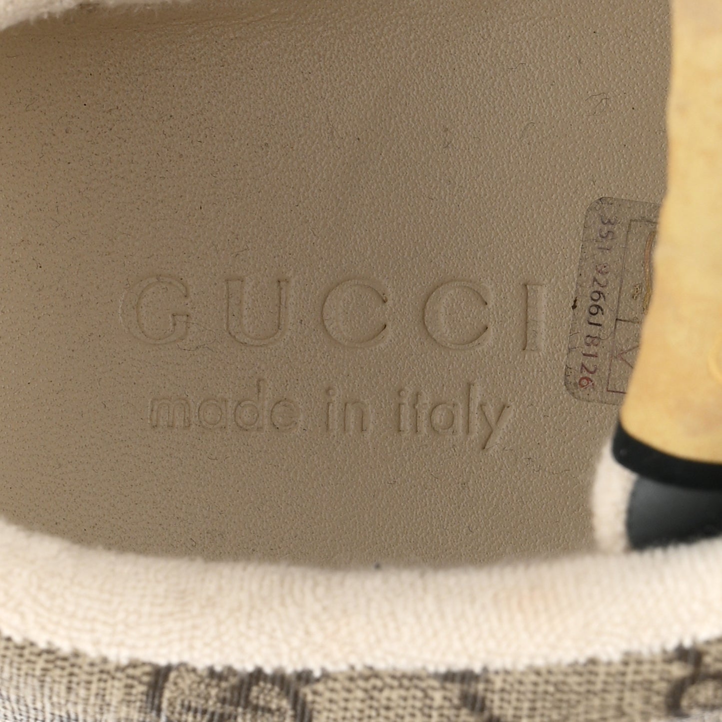 GG Supereme Monogram Miro Soft Calfskin Web Mens Screener Sneakers 8 Beige Ebony Black New Platinum