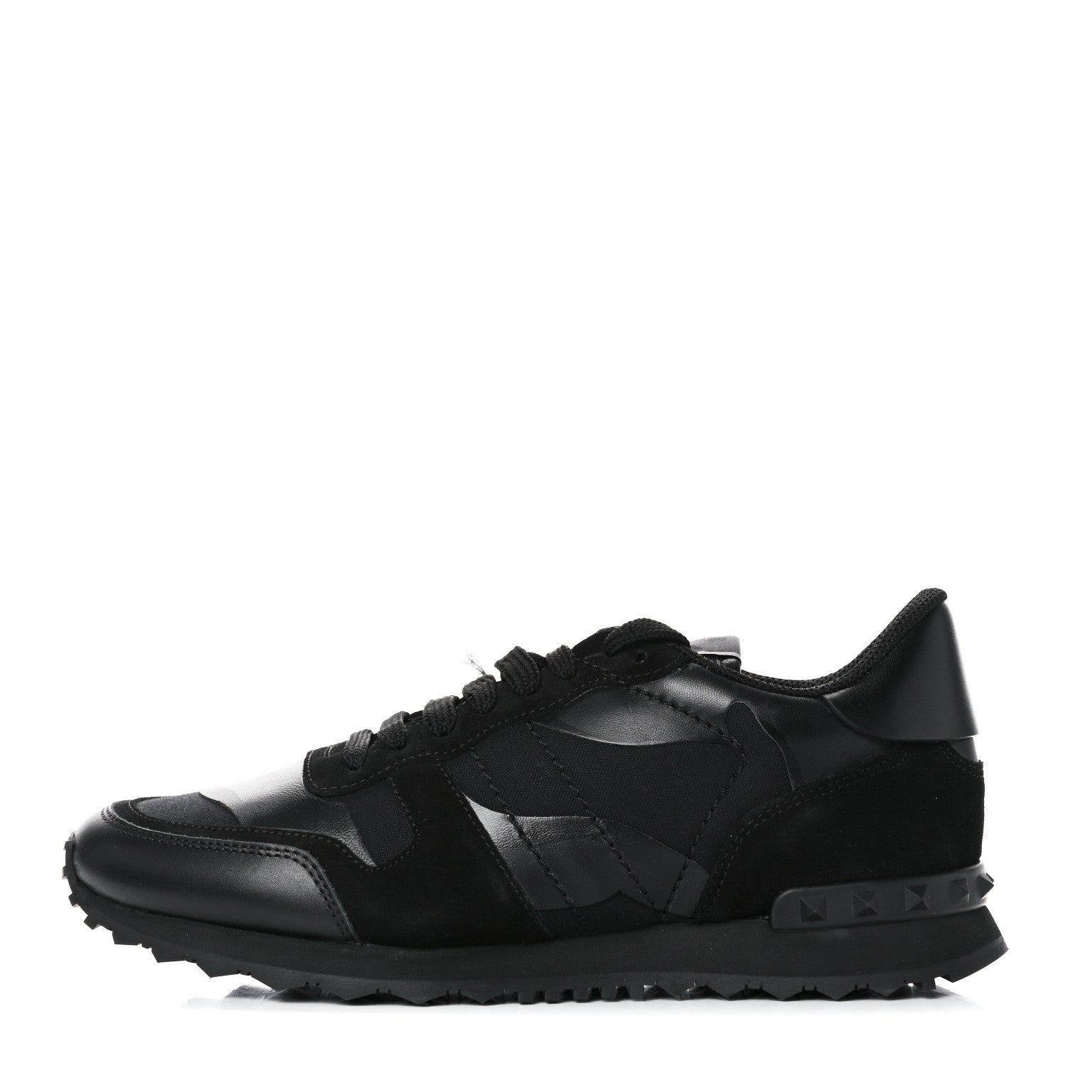 Valentino Garavani Nappa Suede Camouflage Mens Rockrunner Sneakers 41 Black 40.5 Black 1 of 10