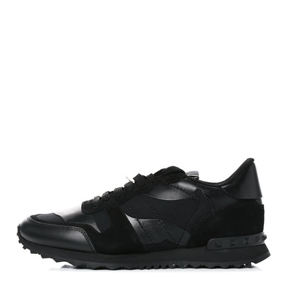 Valentino Garavani Nappa Suede Camouflage Mens Rockrunner Sneakers 41 Black 40.5 Black 1 of 10