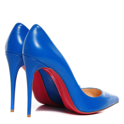 Christian Louboutin Kid Pigalle Follies 100 Pumps 40 Blue 5 of 7