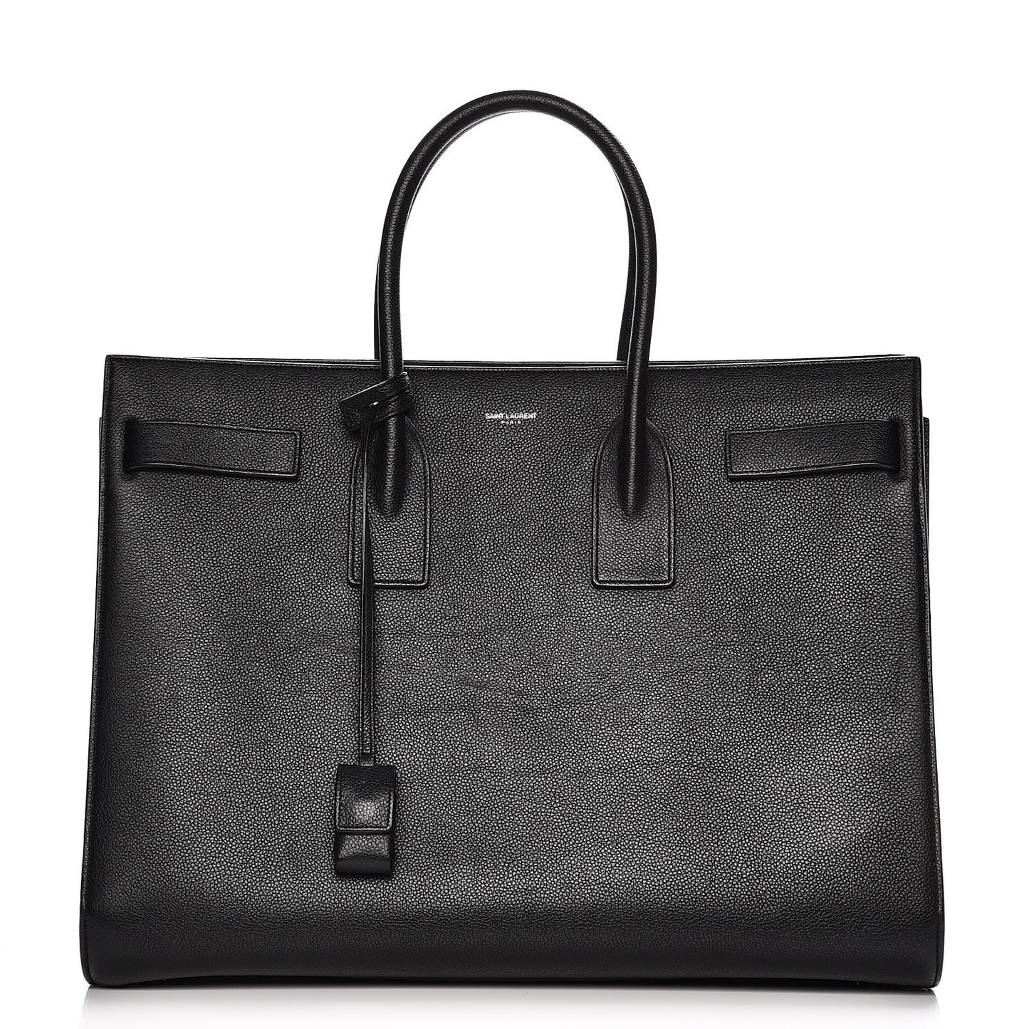 Grained Calfskin Large Sac De Jour Carryall Black