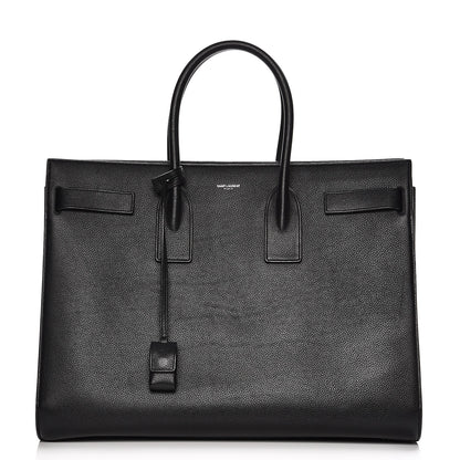 Saint Laurent Grained Calfskin Large Sac De Jour Carryall Black 1 of 18