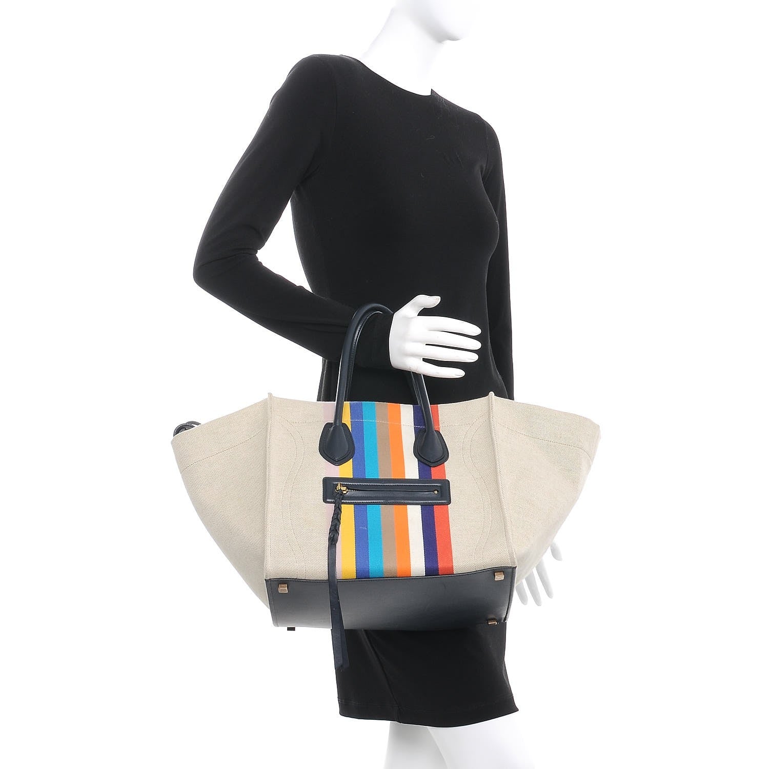 Celine Cotton Canvas Medium Phantom Luggage Multicolor 2 of 11