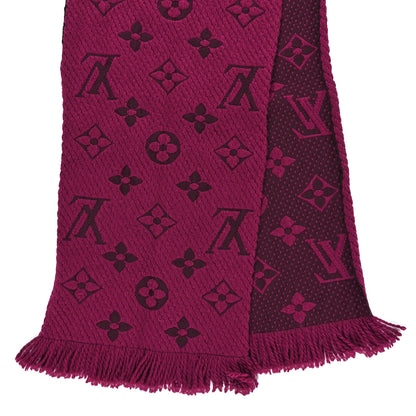 Louis Vuitton Wool Silk Logomania Scarf Cherry 2 of 3