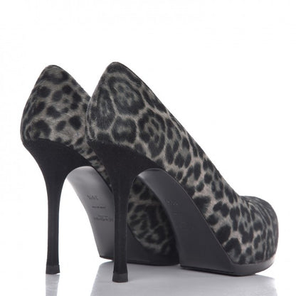 Saint Laurent Calf Hair Tribtoo 80 Pumps 39.5 Leopard 4 of 10