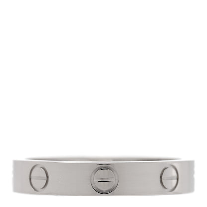 Cartier 18K White Gold 3.5mm LOVE Wedding Band Ring 54 7 1 of 6