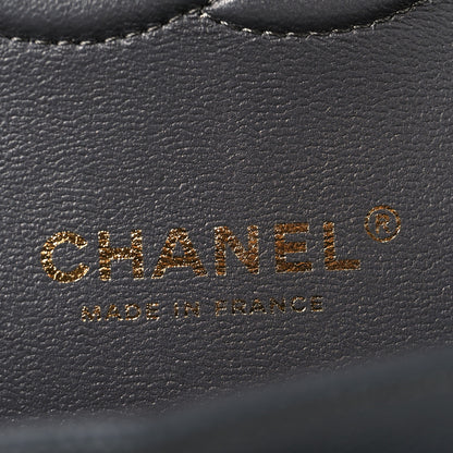 Chanel Caviar Quilted Medium Double Flap Dark Grey 6 of 10