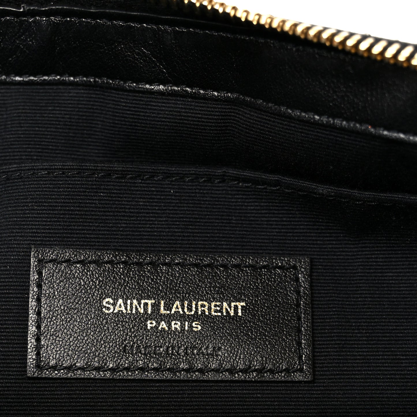 Calfskin Matelasse Chevron Monogram A5 Wristlet Black
