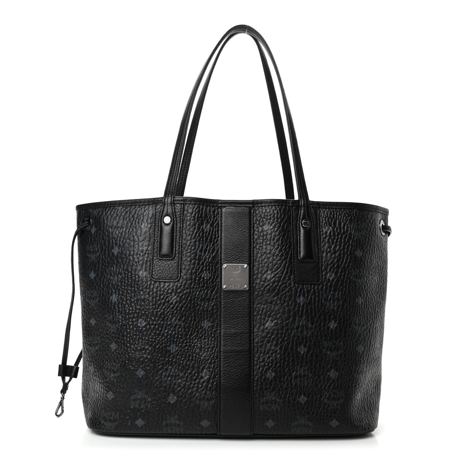 MCM Visetos Medium Liz Reversible Shopper Tote Black 1 of 8