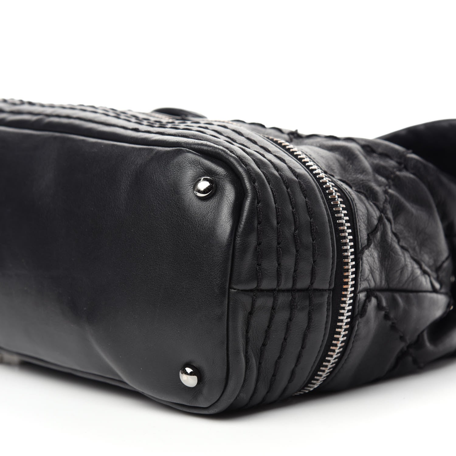Chanel Calfskin Stitched Large Expandable Flap Bag Black 11 of 16