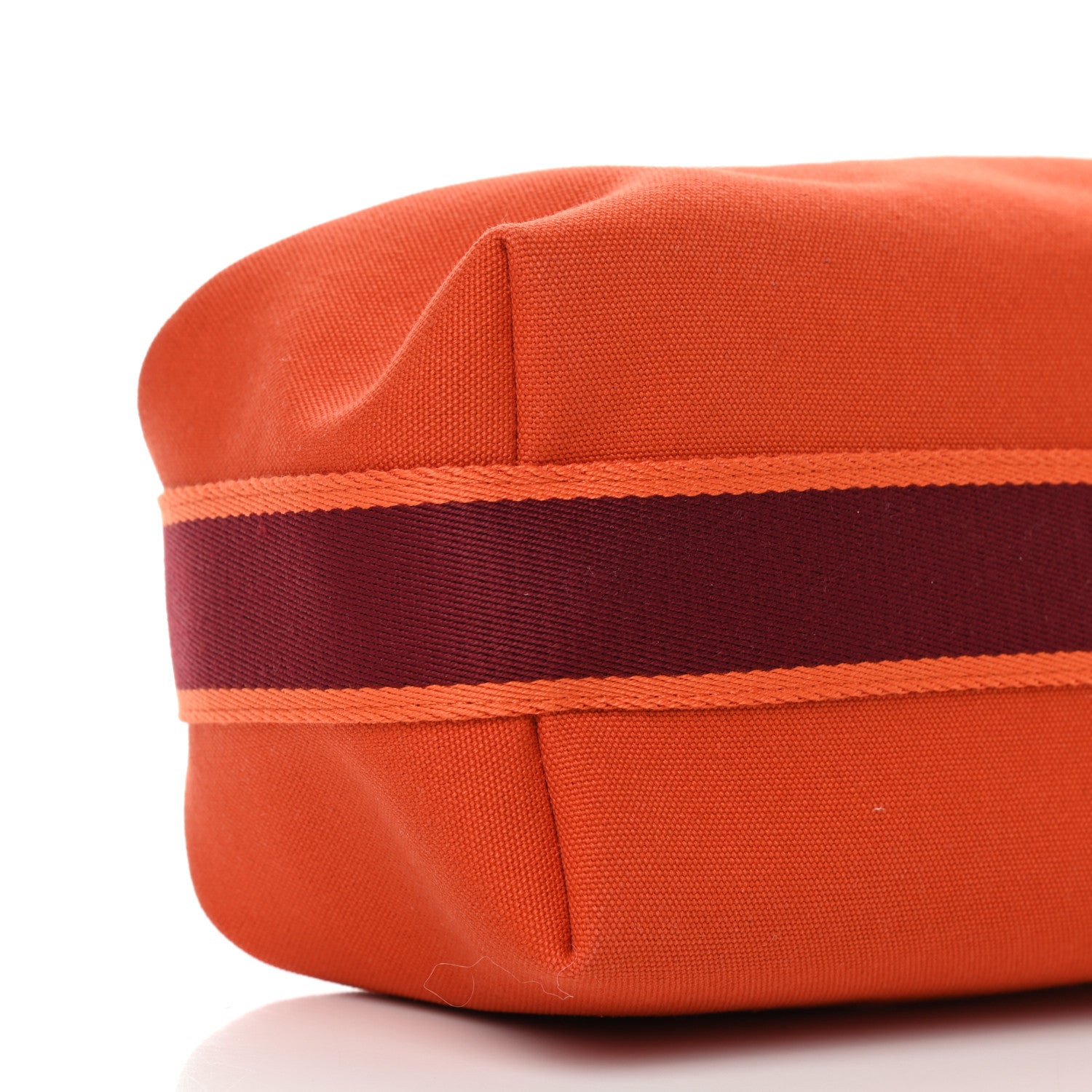 Hermes Canvas Small Bride-A-Brac Pouch Orange Burgundy 6 of 8