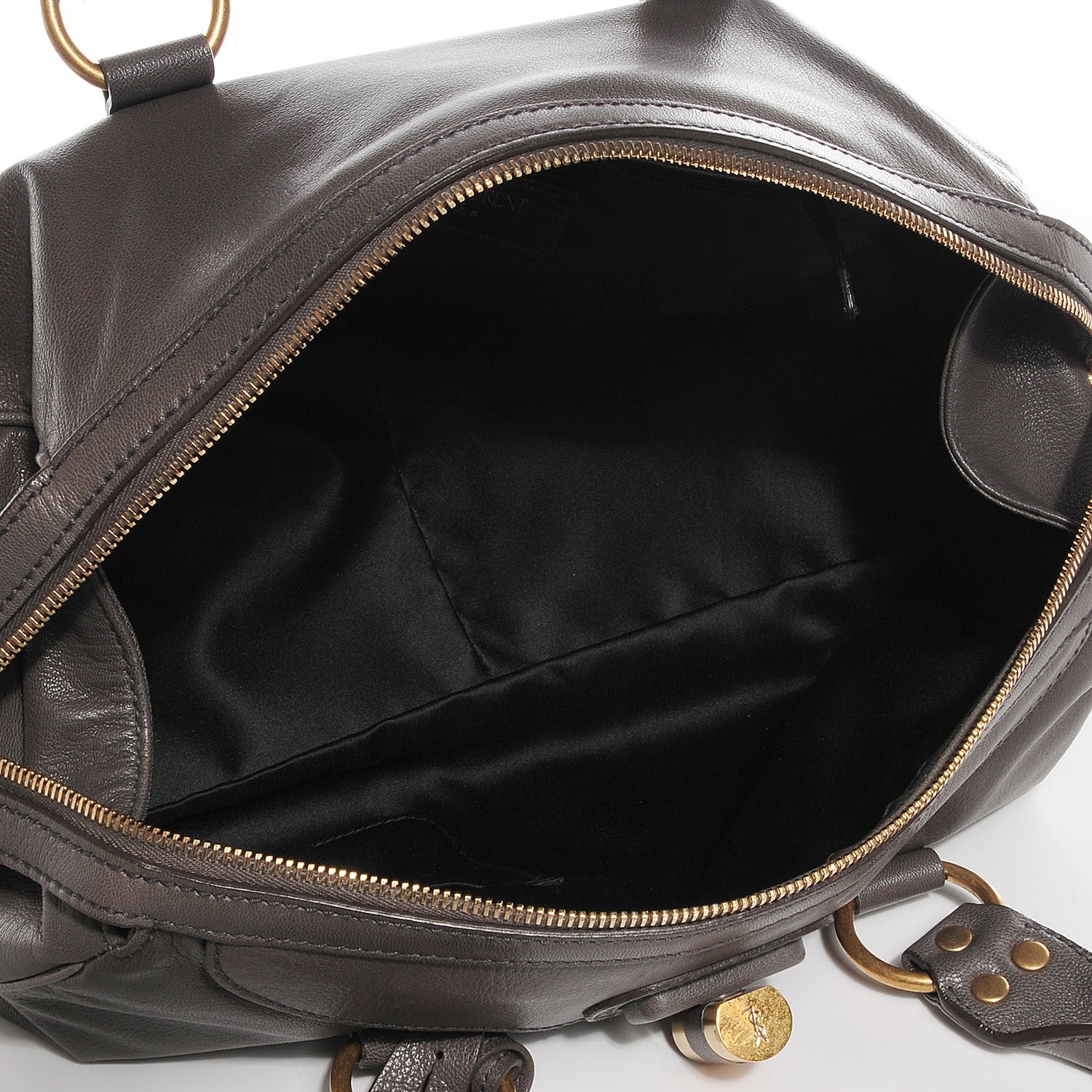 Saint Laurent Sheepskin Muse Bowler Grey 5 of 9