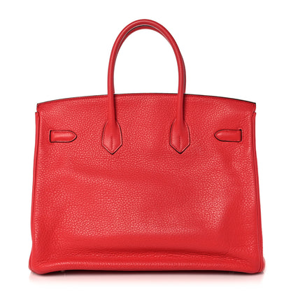 Hermes Taurillon Clemence Birkin 35 Bougainvillea 4 of 36