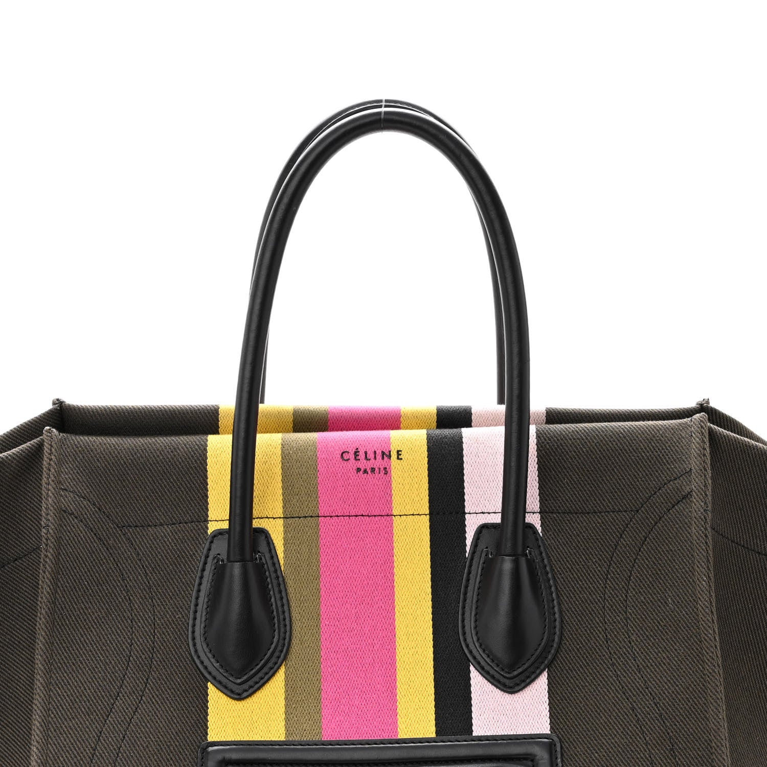 Celine Canvas Striped Medium Phantom Luggage Multicolor 6 of 9
