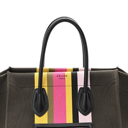 Celine Canvas Striped Medium Phantom Luggage Multicolor 6 of 9