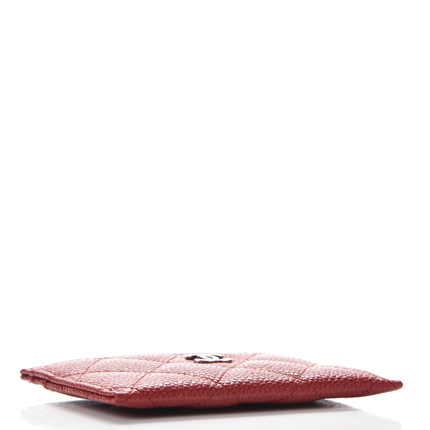 Caviar Quilted Card Holder Red