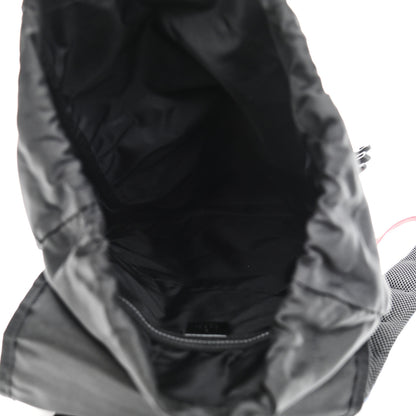 Gucci Techno Canvas Web L'Aveugle Par Amour Embroidered Double Buckle Backpack Black 5 of 12