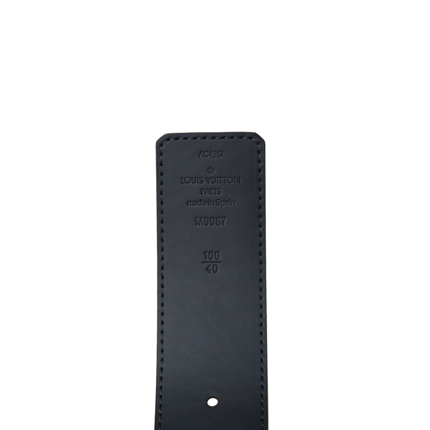 Louis Vuitton Damier Cobalt Calfskin 40mm LV Initiales Reversible Belt 100 40 Black 4 of 5